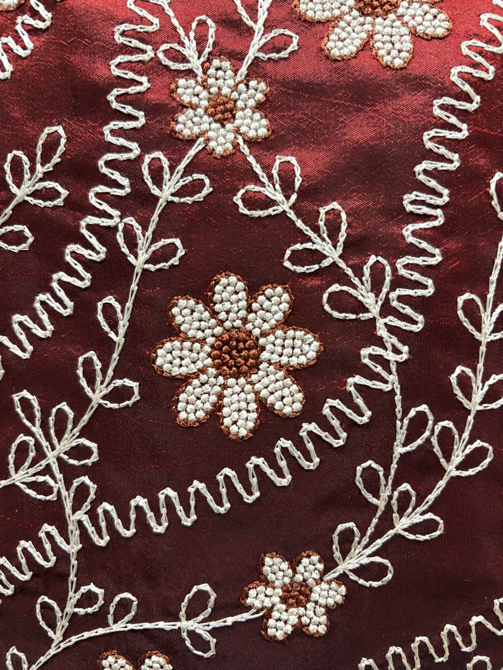 NWT Vintage Vietsilk Hand-Embroidered Tote Bag | French Knot Sa Hat Silk - Picture 2 of 10